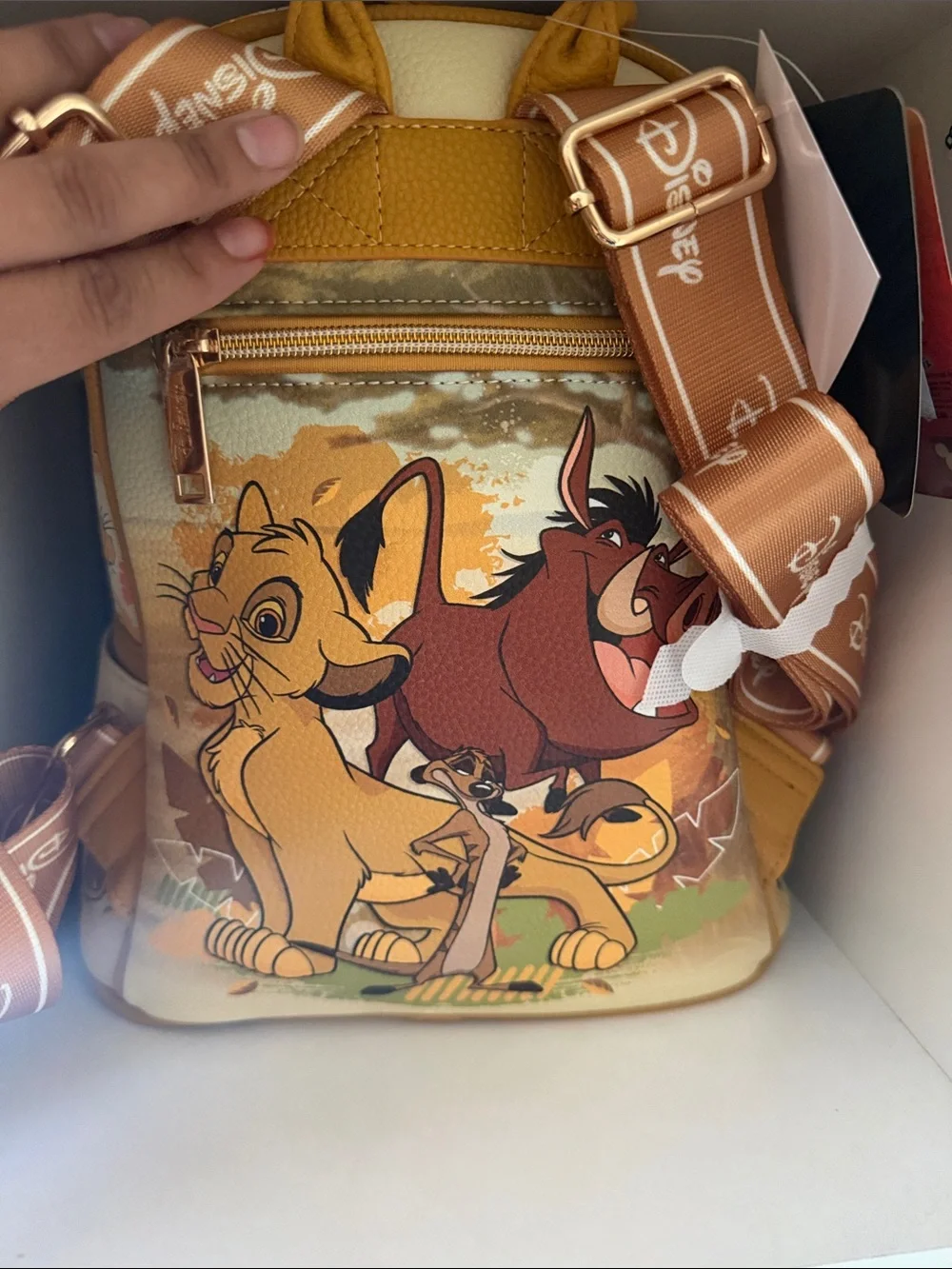 Disney Loungefly Yellow & Cream Simba 'Hakuna Matata' Mini Backpack